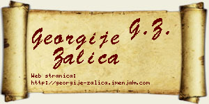 Georgije Žalica vizit kartica